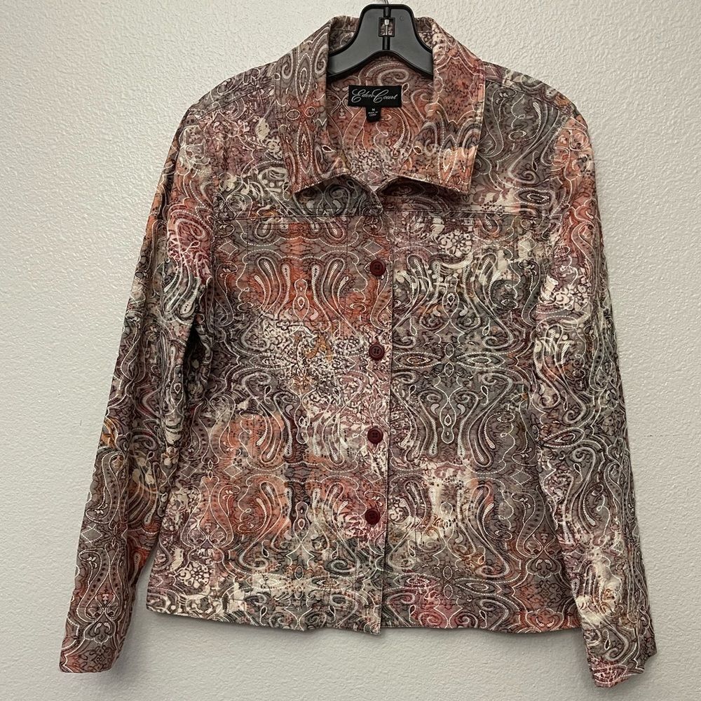 Eden Court Tapestry Style Lightweight Jacket Size Medium - Picture 2 of 8